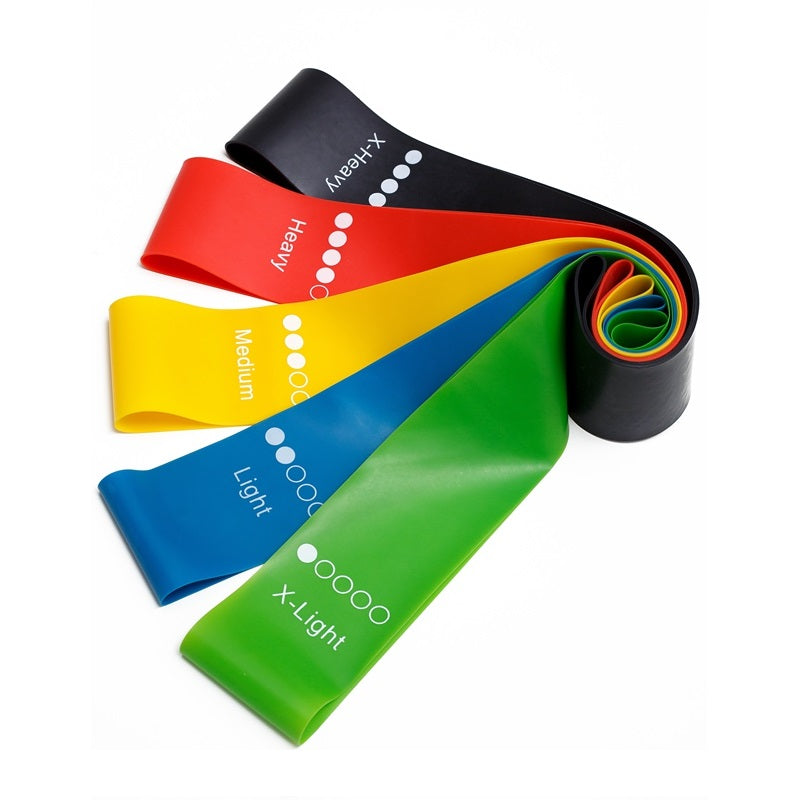 Exercise Resistance Bands – Single Colors & Five-Color Sets