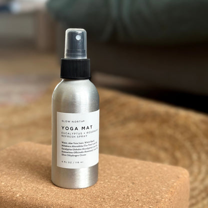 Slow North Yoga Mat Refresh Spray – Eucalyptus + Rosemary, 4 fl oz