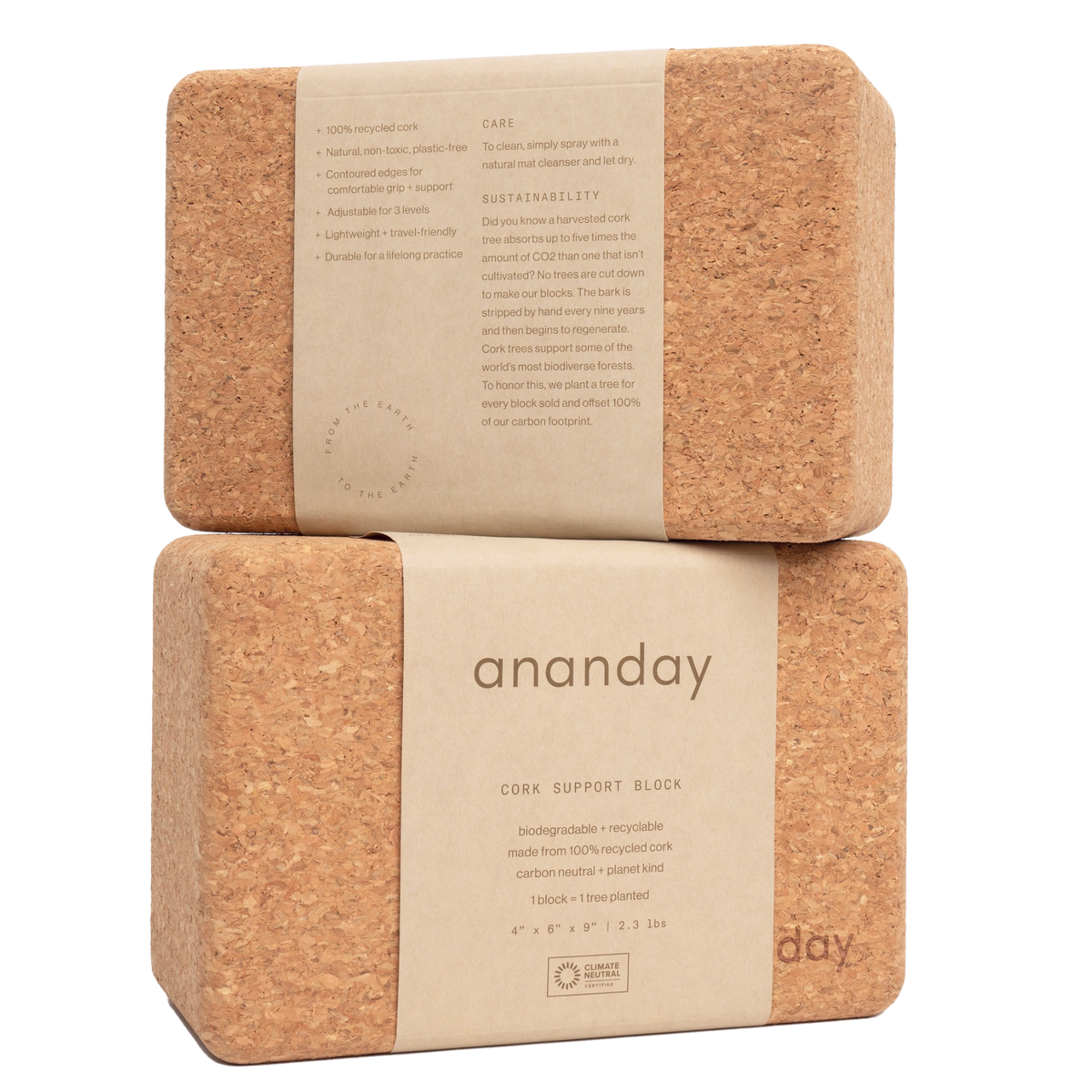 Cork Yoga Blocks – Set of Two